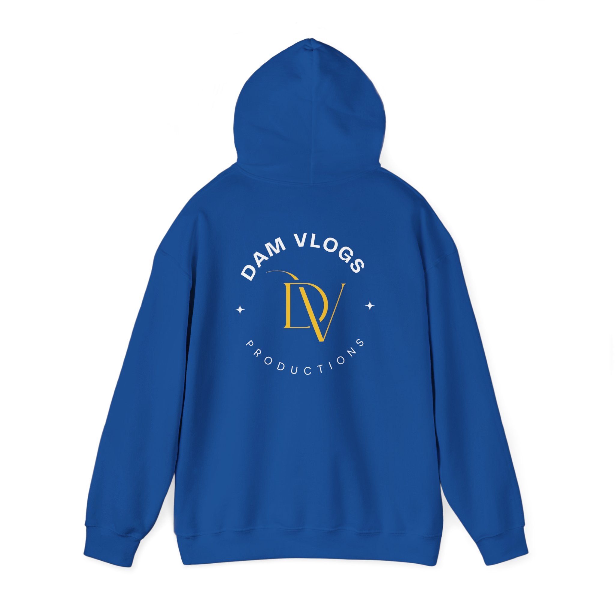 Dam Vlogs Back Logo Hoodie (Non-Embroidered)