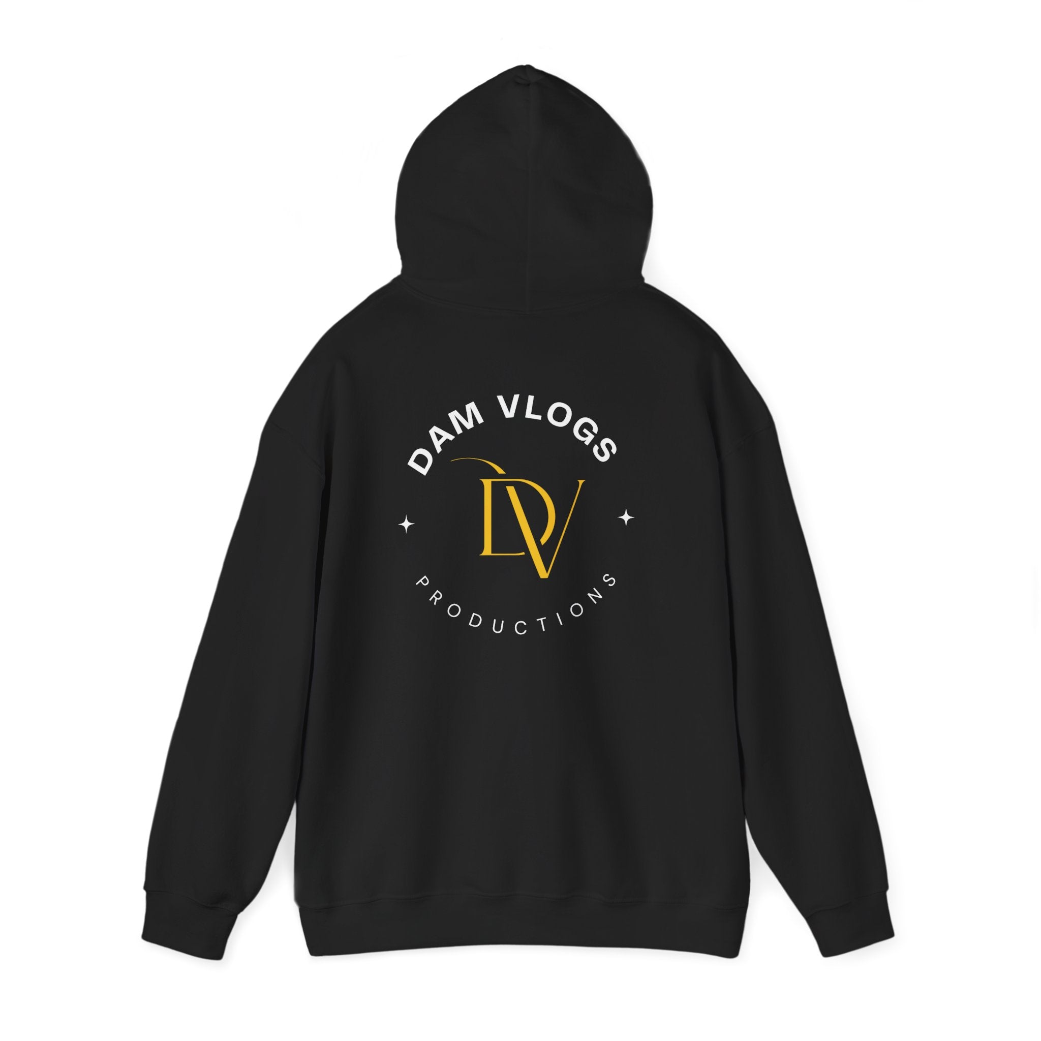 Dam Vlogs Back Logo Hoodie (Non-Embroidered)
