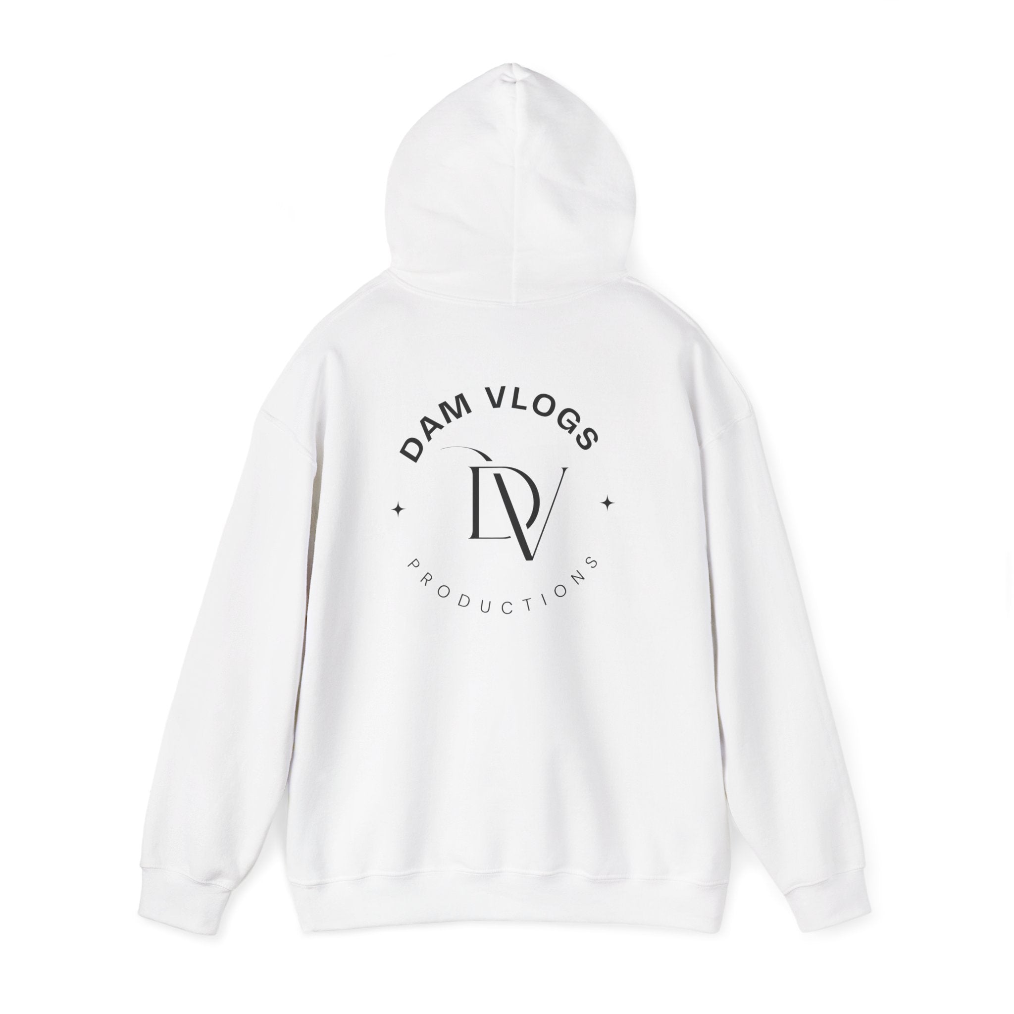Dam Vlogs Back Logo Hoodie (Non-Embroidered)