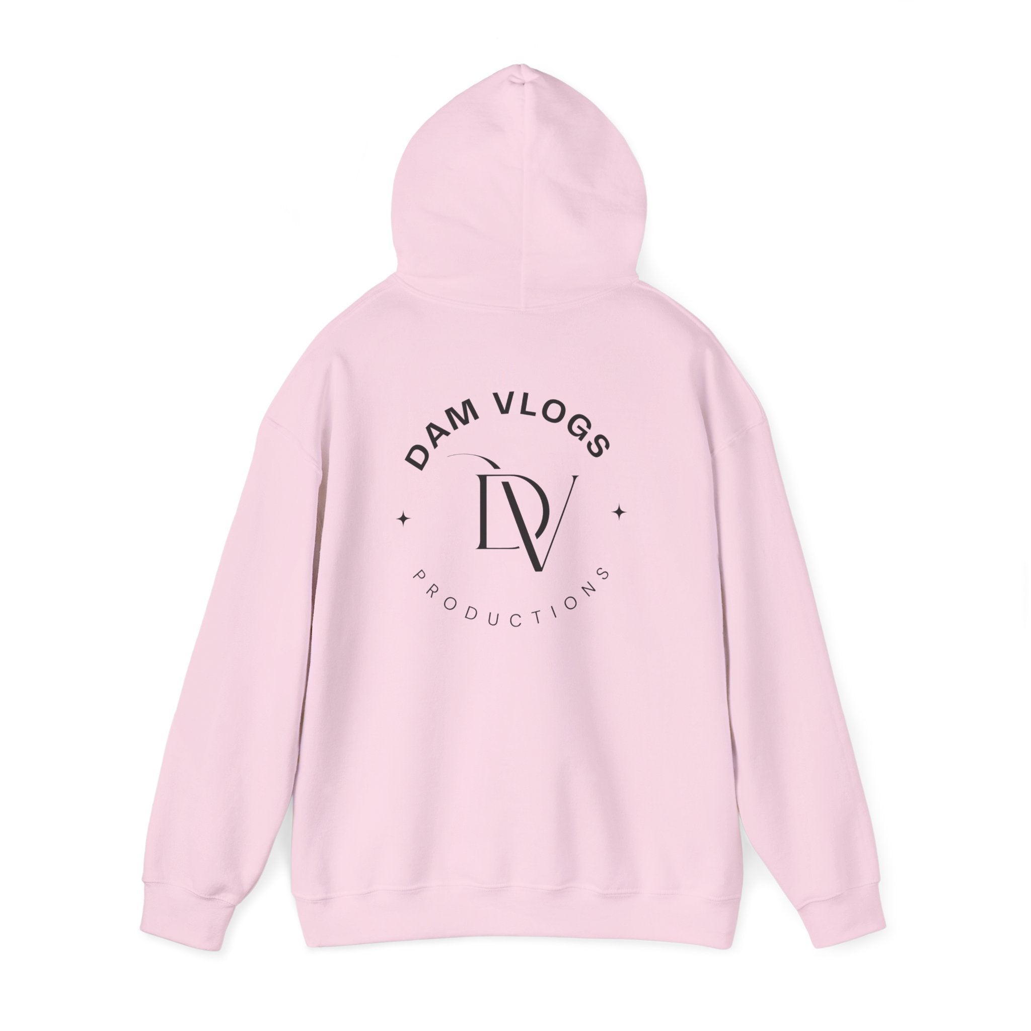 Dam Vlogs Back Logo Hoodie (Non-Embroidered)
