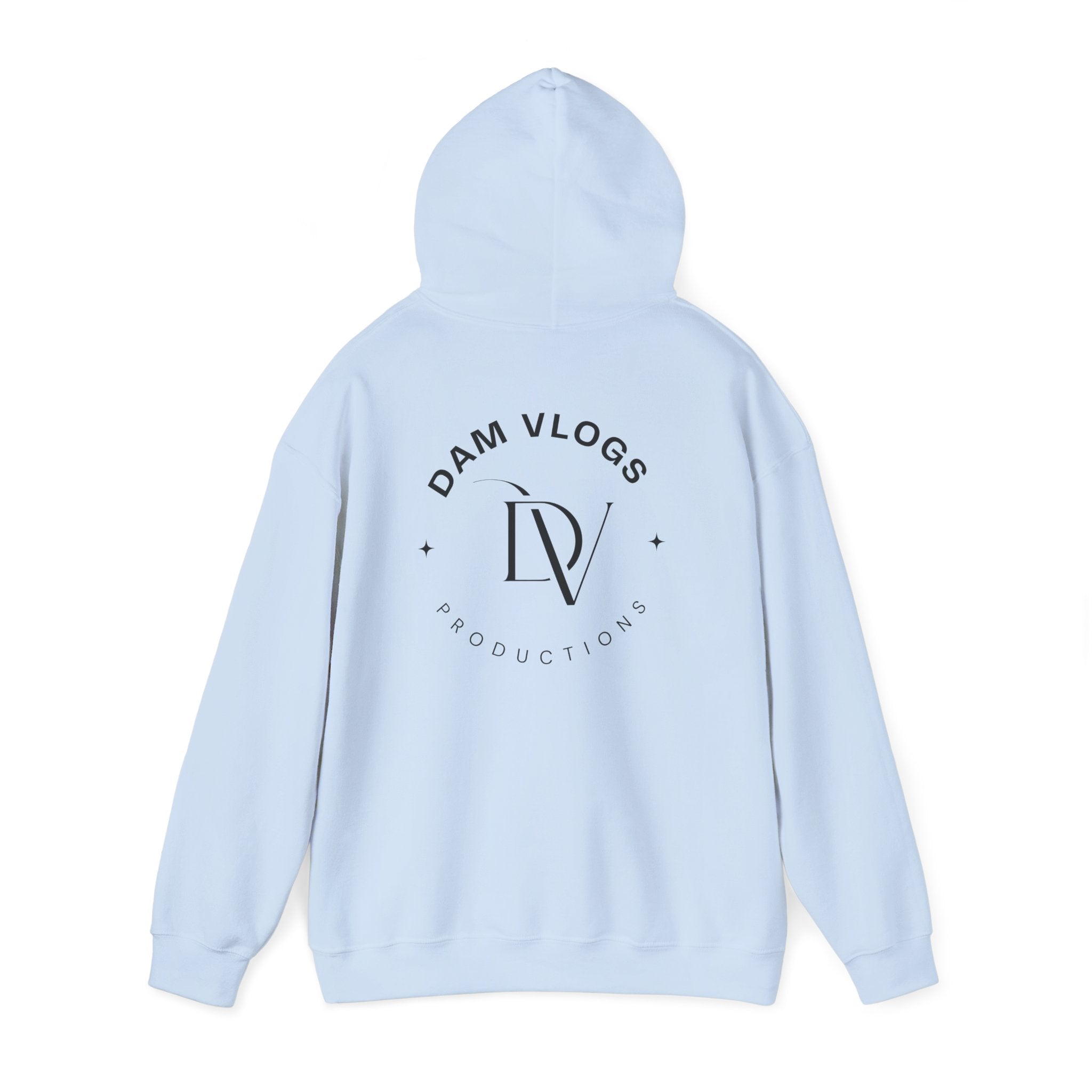 Dam Vlogs Back Logo Hoodie (Non-Embroidered)