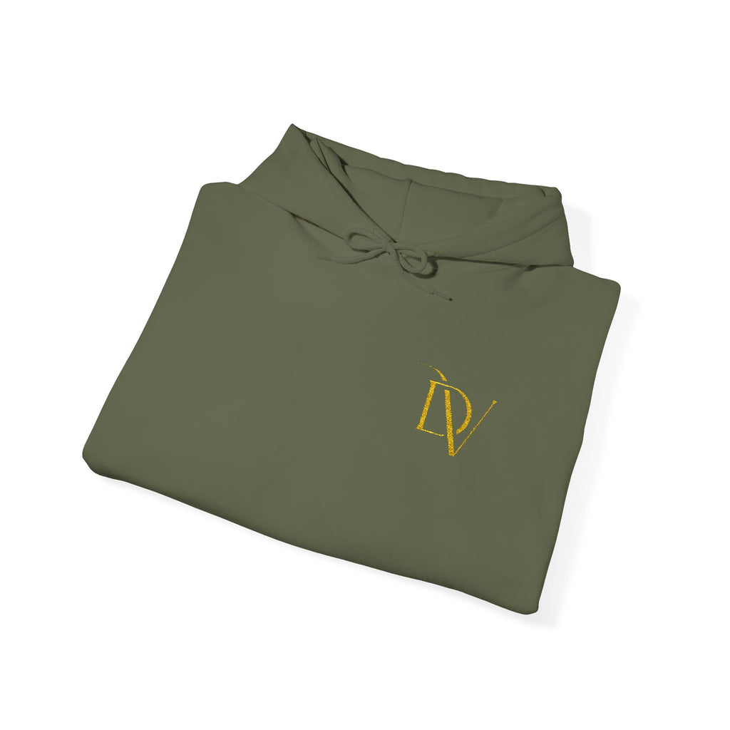 Embroidered Dam Vlogs Logo Hoodie