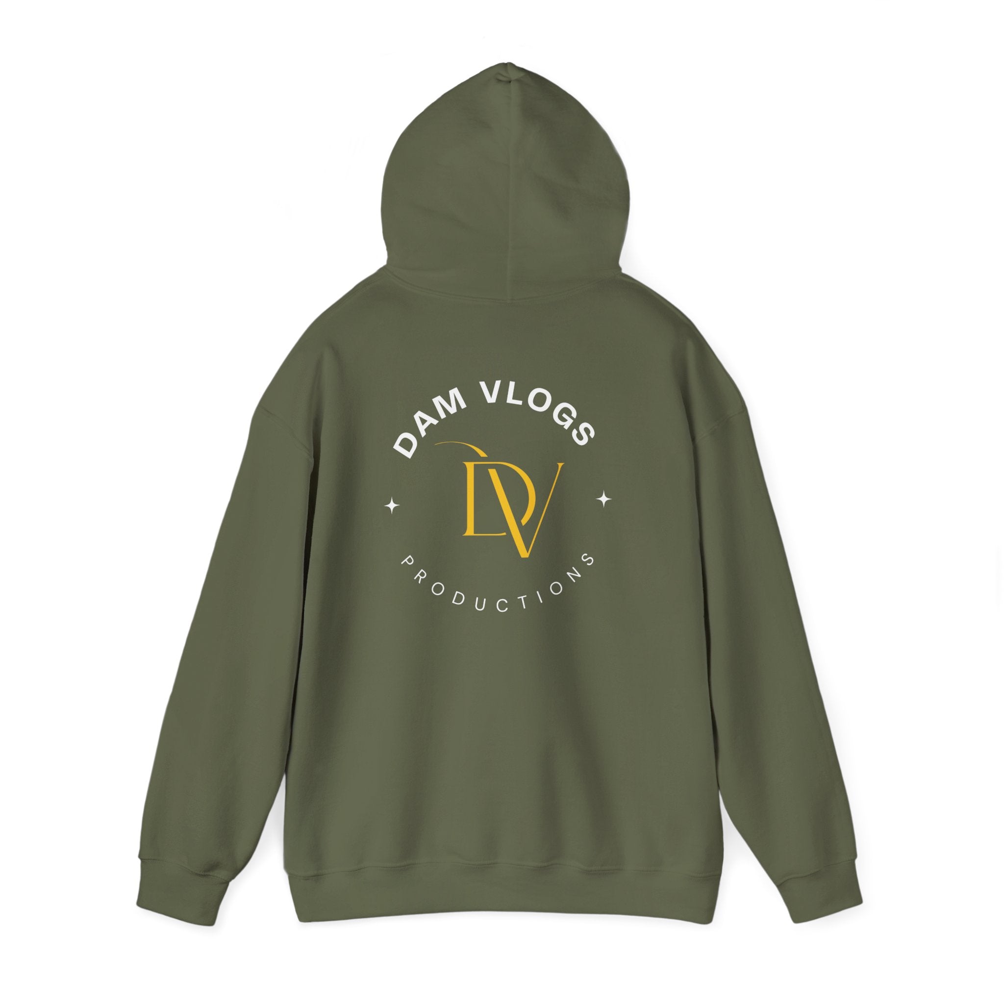 Dam Vlogs Back Logo Hoodie (Non-Embroidered)