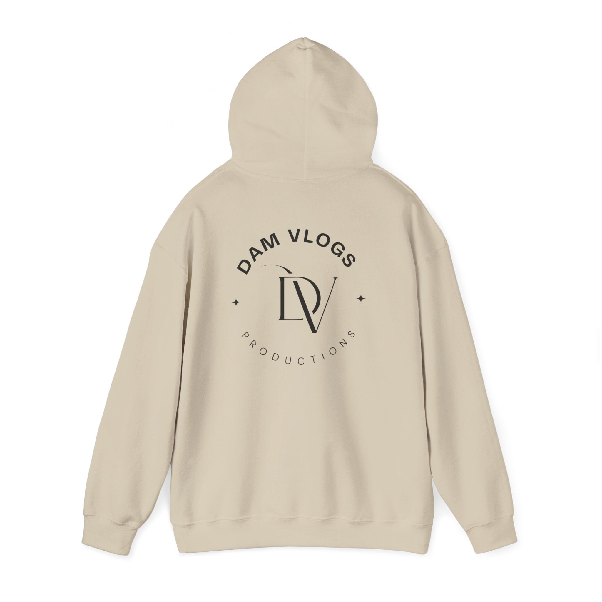 Dam Vlogs Back Logo Hoodie (Non-Embroidered)